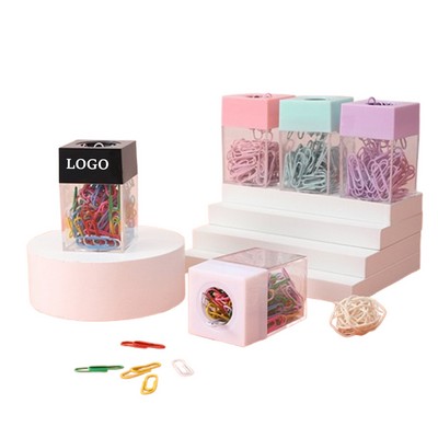 Magnetic Paper Clip Storage Cube Set