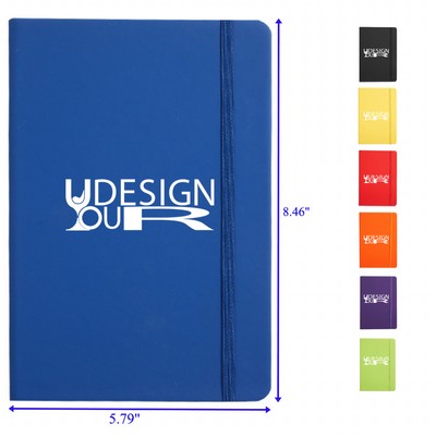 Leather Cover Lined Page Business Notebook