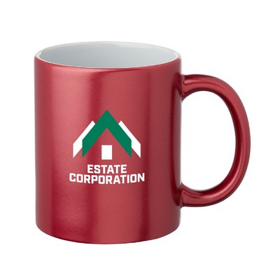 11 oz. Metallic Custom Mug (2 Color Imprint)